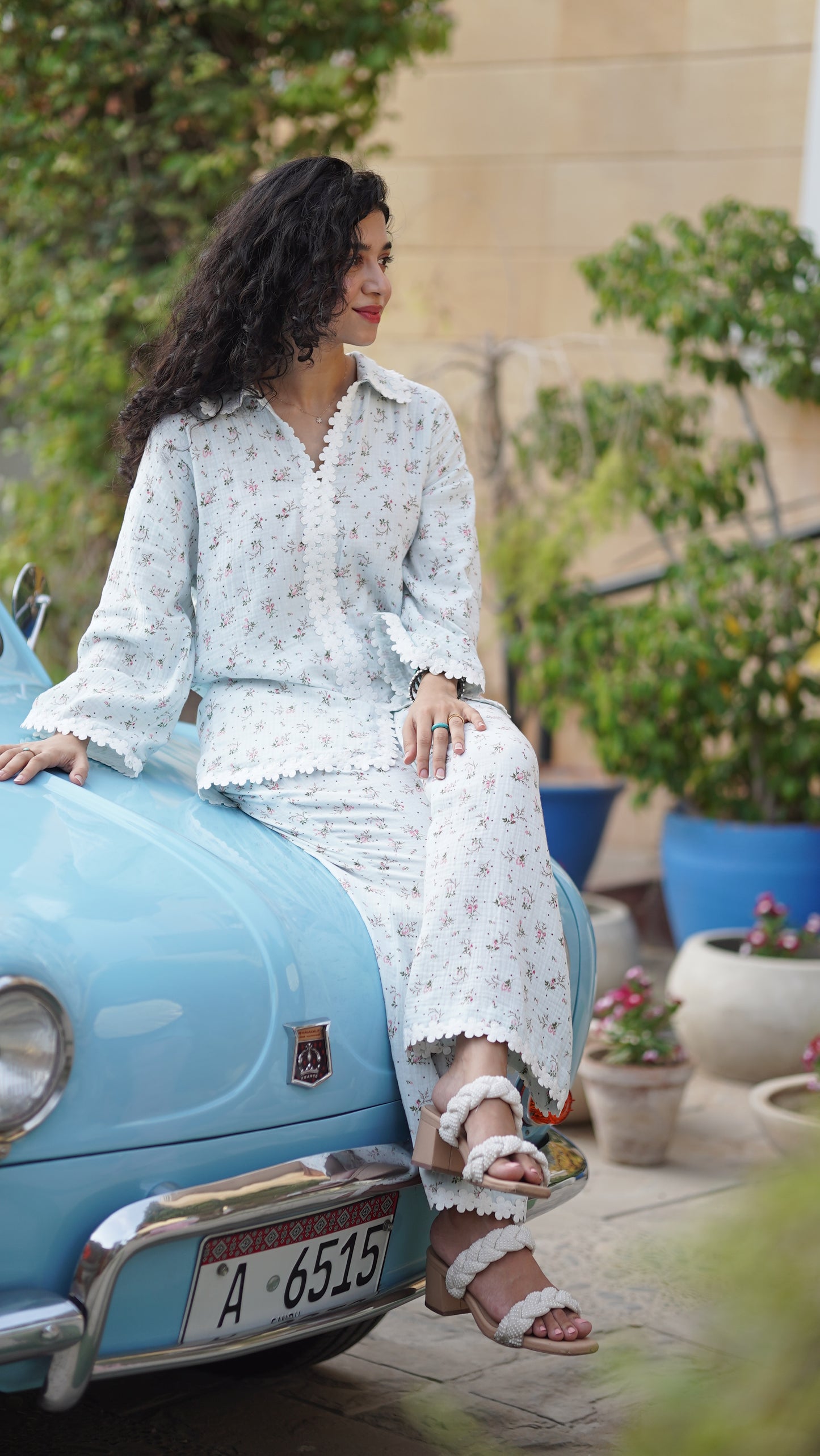 Baby Blue Flowy Shirt