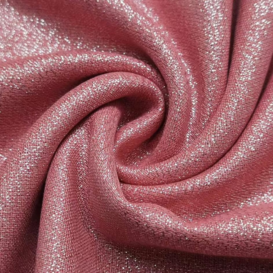 Pinky Peach Silver Shimmer Scarf