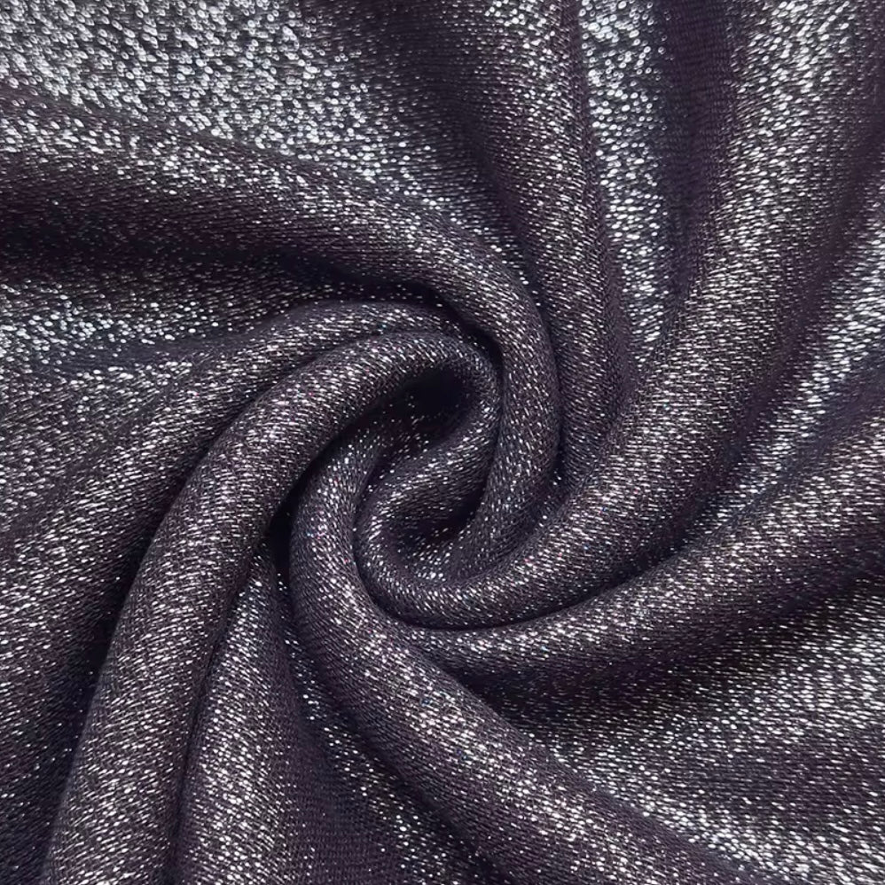 Purple Brown Silver Shimmer Scarf