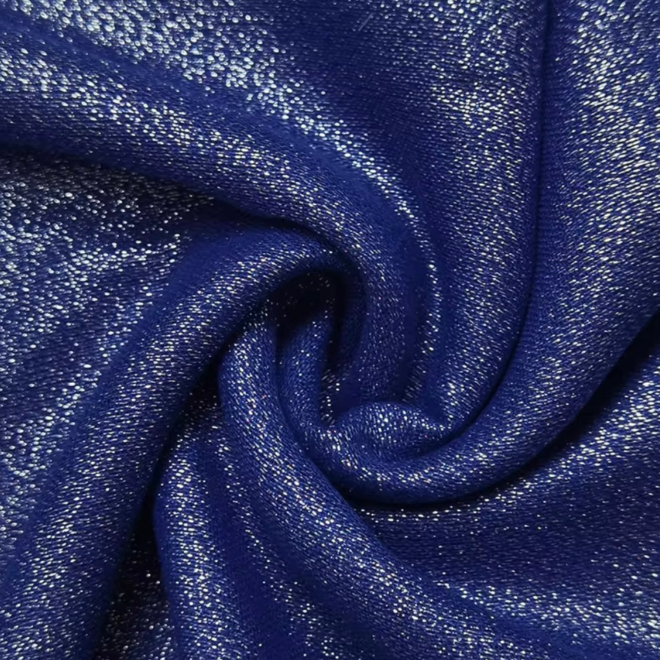 Sapphire Blue Silver Shimmer Scarf