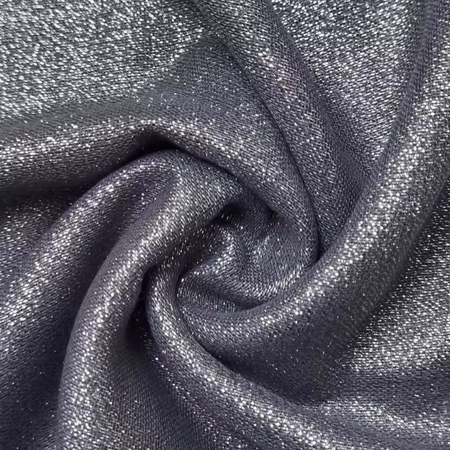 Charcoal Gray Silver Shimmer Scarf