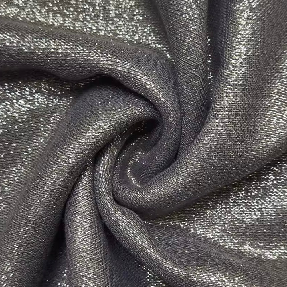 Gray Gold Shimmer Scarf