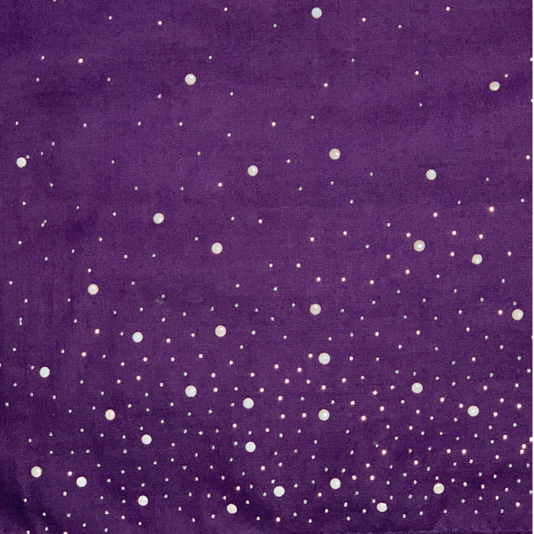Purple Scarf with Pearls