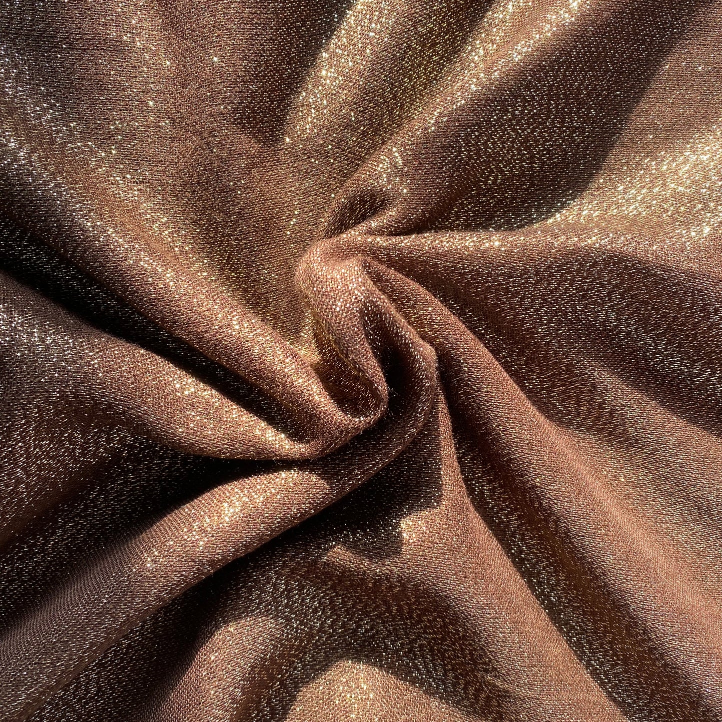 Chocolate Brown and Gold Shimmer Scarf