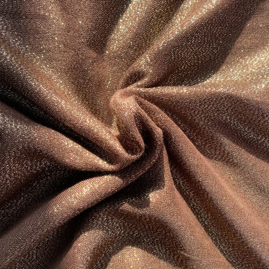 Chocolate Brown and Gold Shimmer Scarf