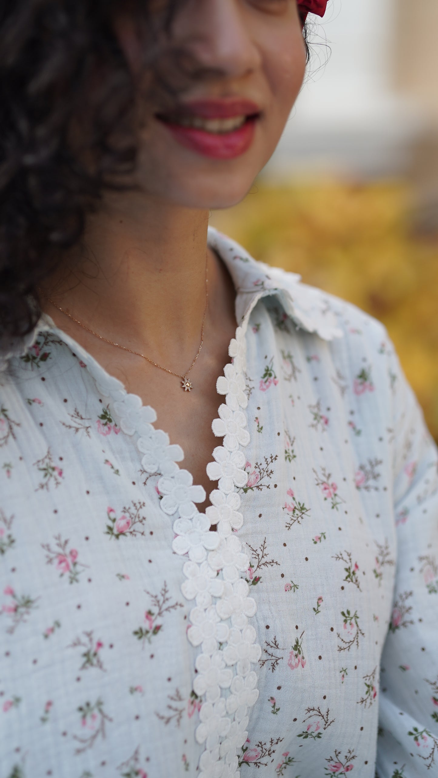 Baby Blue Flowy Shirt