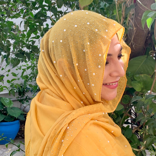 Yellow Pearls Scarf