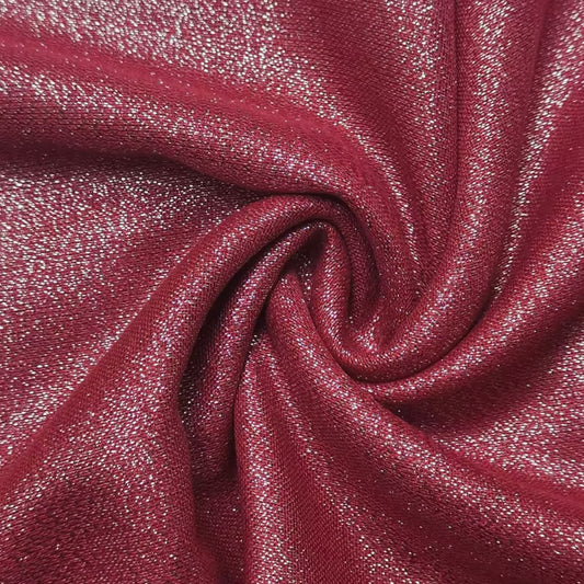 Dark Red Silver Shimmer Scarf