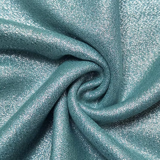 Light Teal Silver Shimmer Scarf