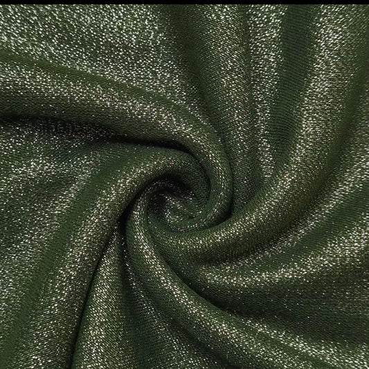 Dark Green Gold Shimmer Scarf