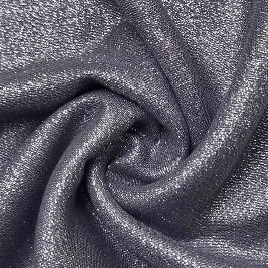 Charcoal Gray Silver Shimmer Scarf