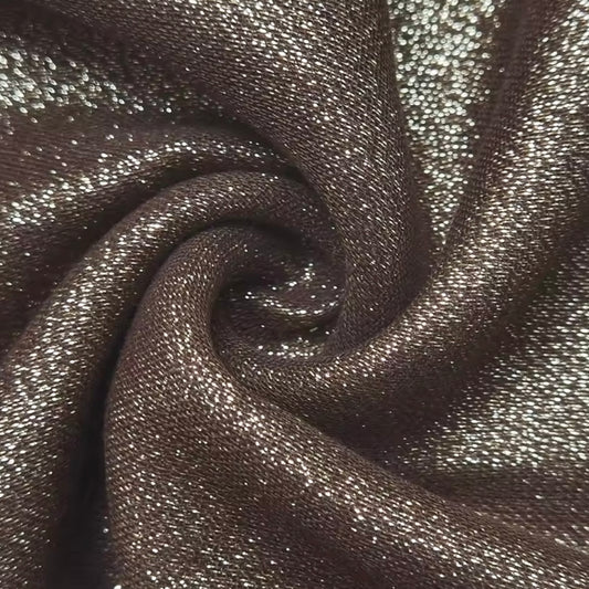 Chocolate Brown and Gold Shimmer Scarf