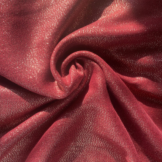 Brick Red and Gold Shimmer Scarf