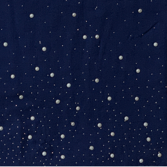 Navy Skies Pearl Scarf
